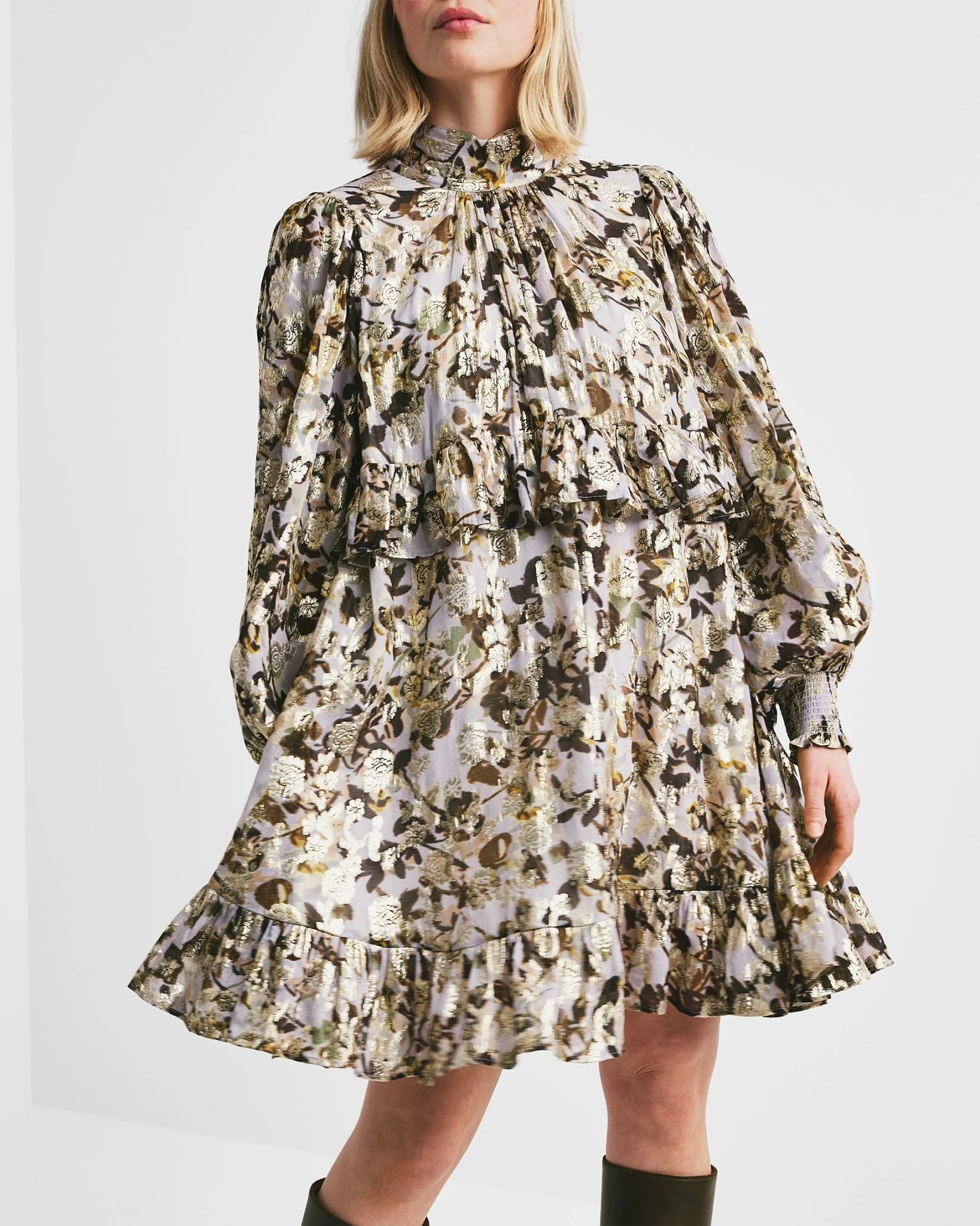 Georgette Tieband Dress October Field - Image 5