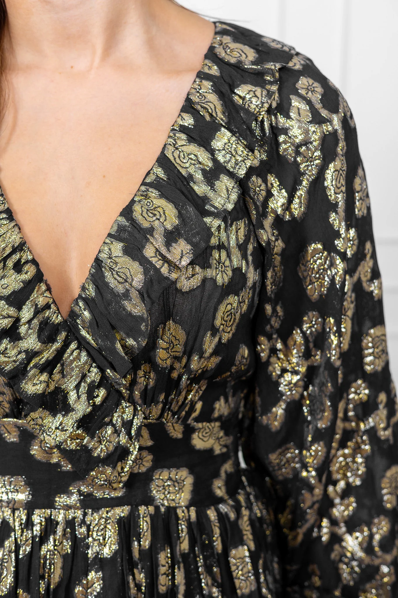 Georgette Mini Dress Anthracite - Image 10