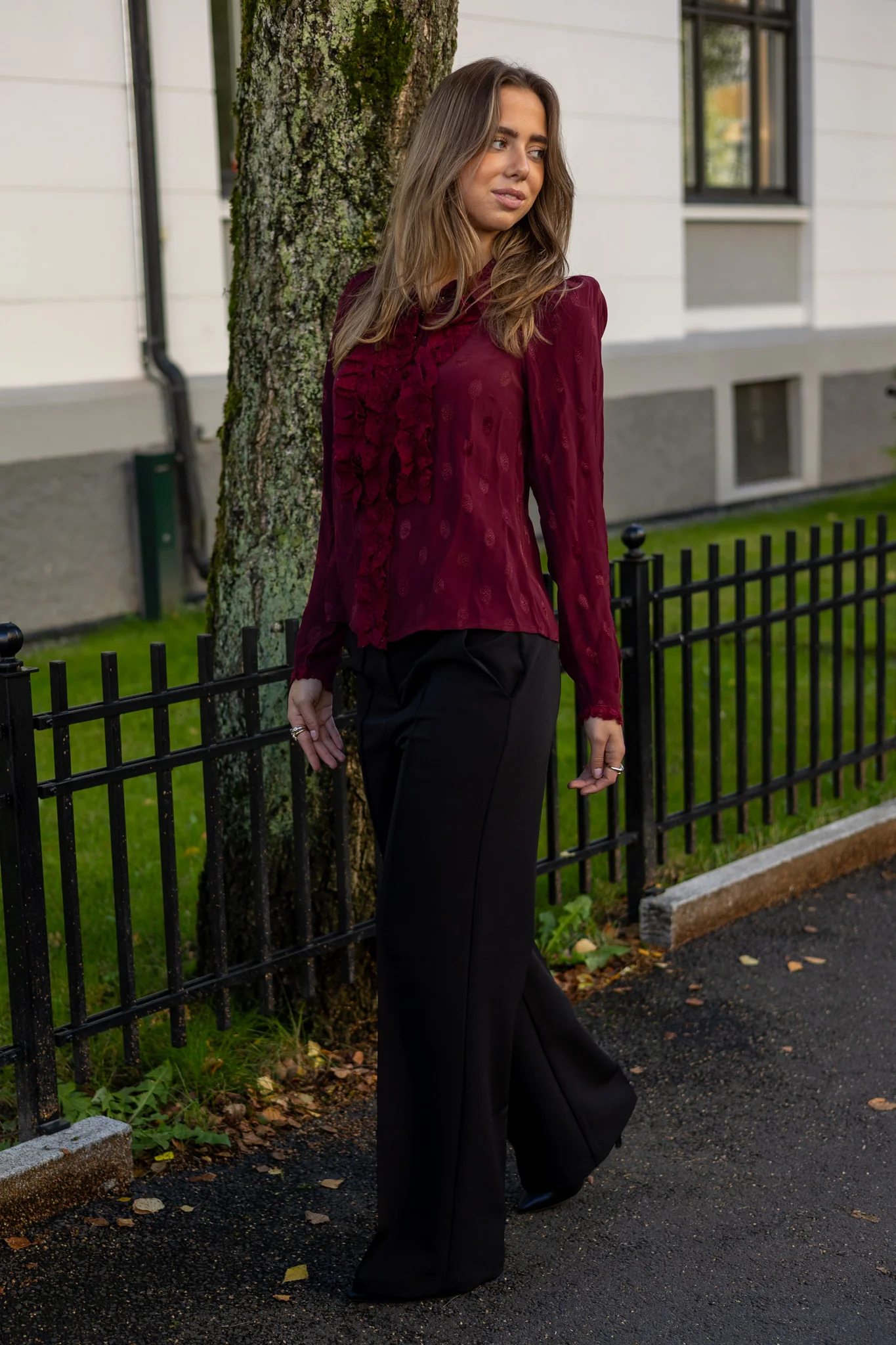 Viscose Blouse Burgundy - Image 2