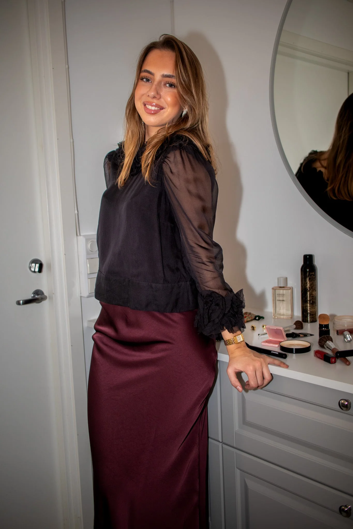 Organza Frilly Top Black - Image 4