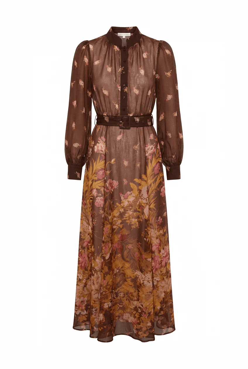 Organza Belt Dress Autumn - Image 2