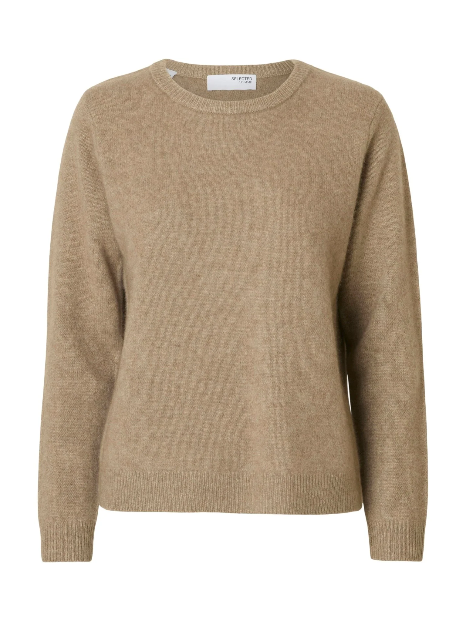 Manila Ls Knit Cashmere O-Neck Delicioso Melange - Image 2