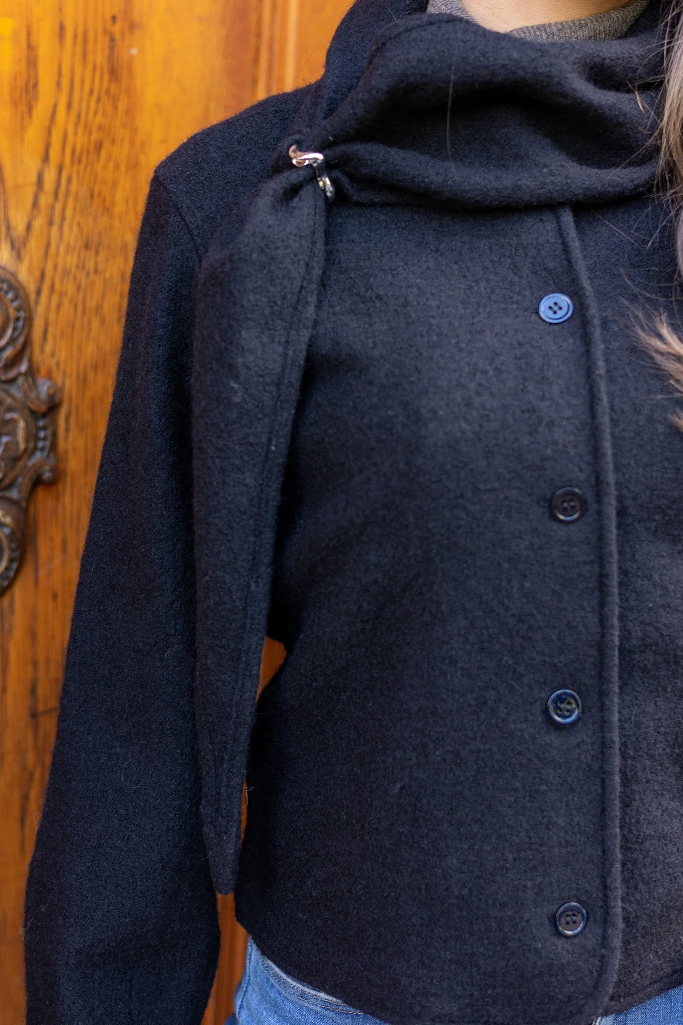 Darla Ls Knit Jacket Black - Image 5