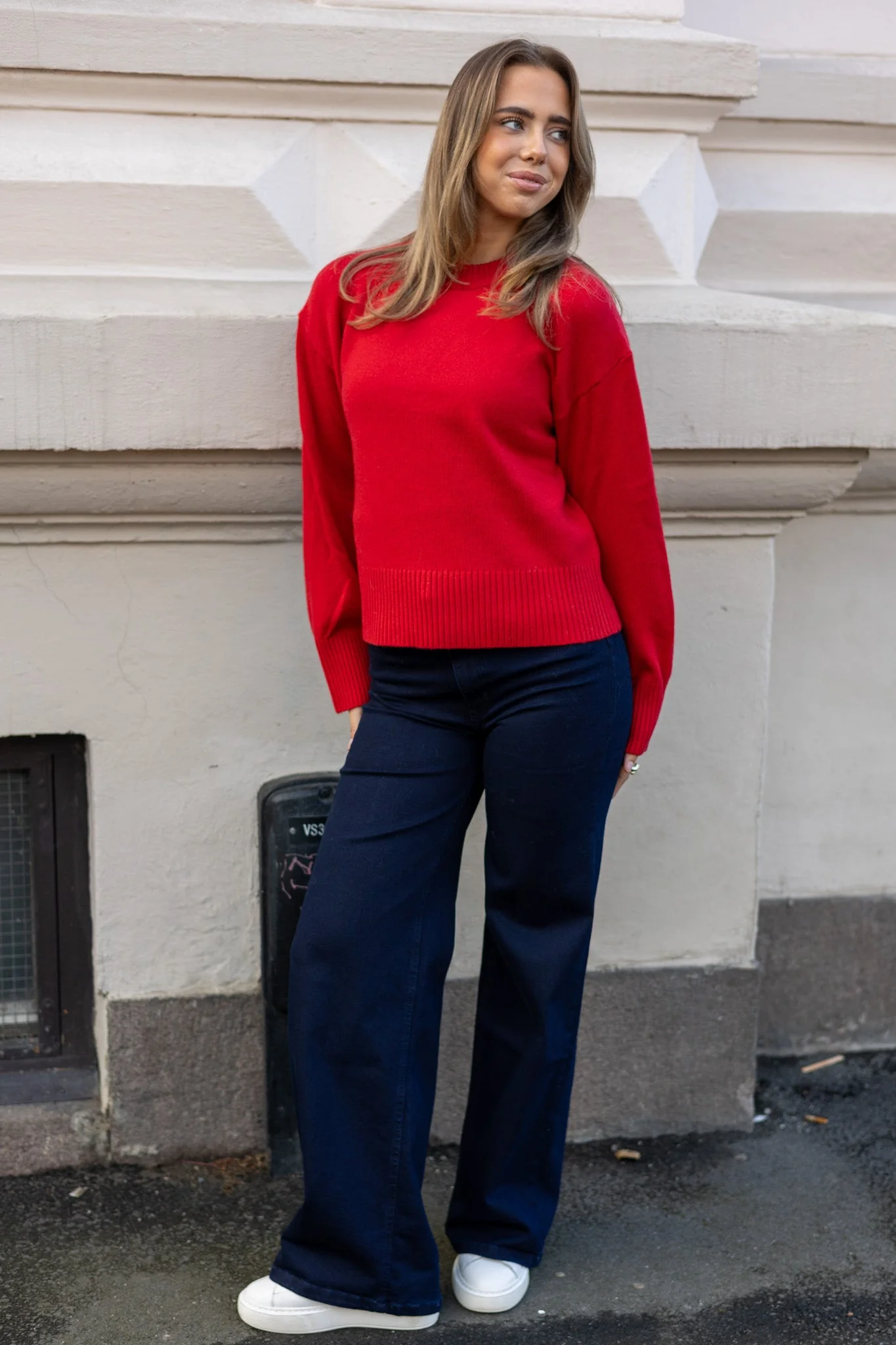Cille Cashmerelend Ls Knit O-Neck Equestrian Red - Image 3