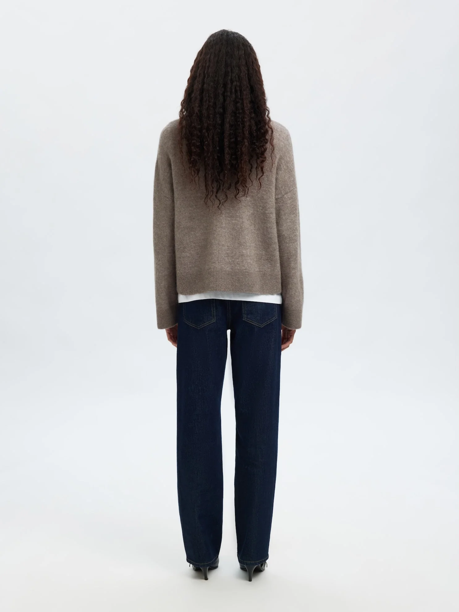 Sia Ras Ls Knit Zipper Cardigan Steel Gray Melange - Image 9