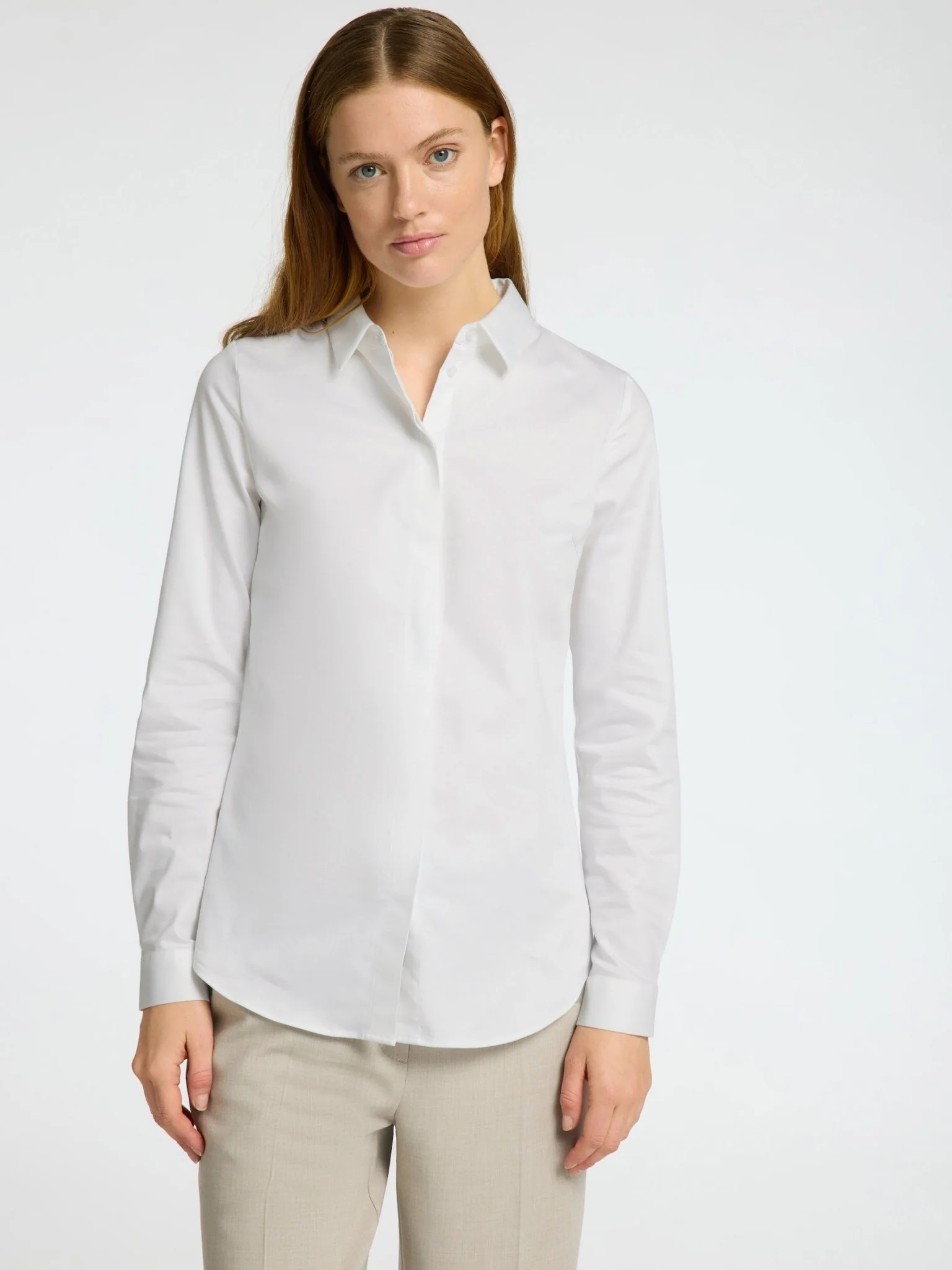 Romie Ls Fitted Shirt Bright White - Image 10