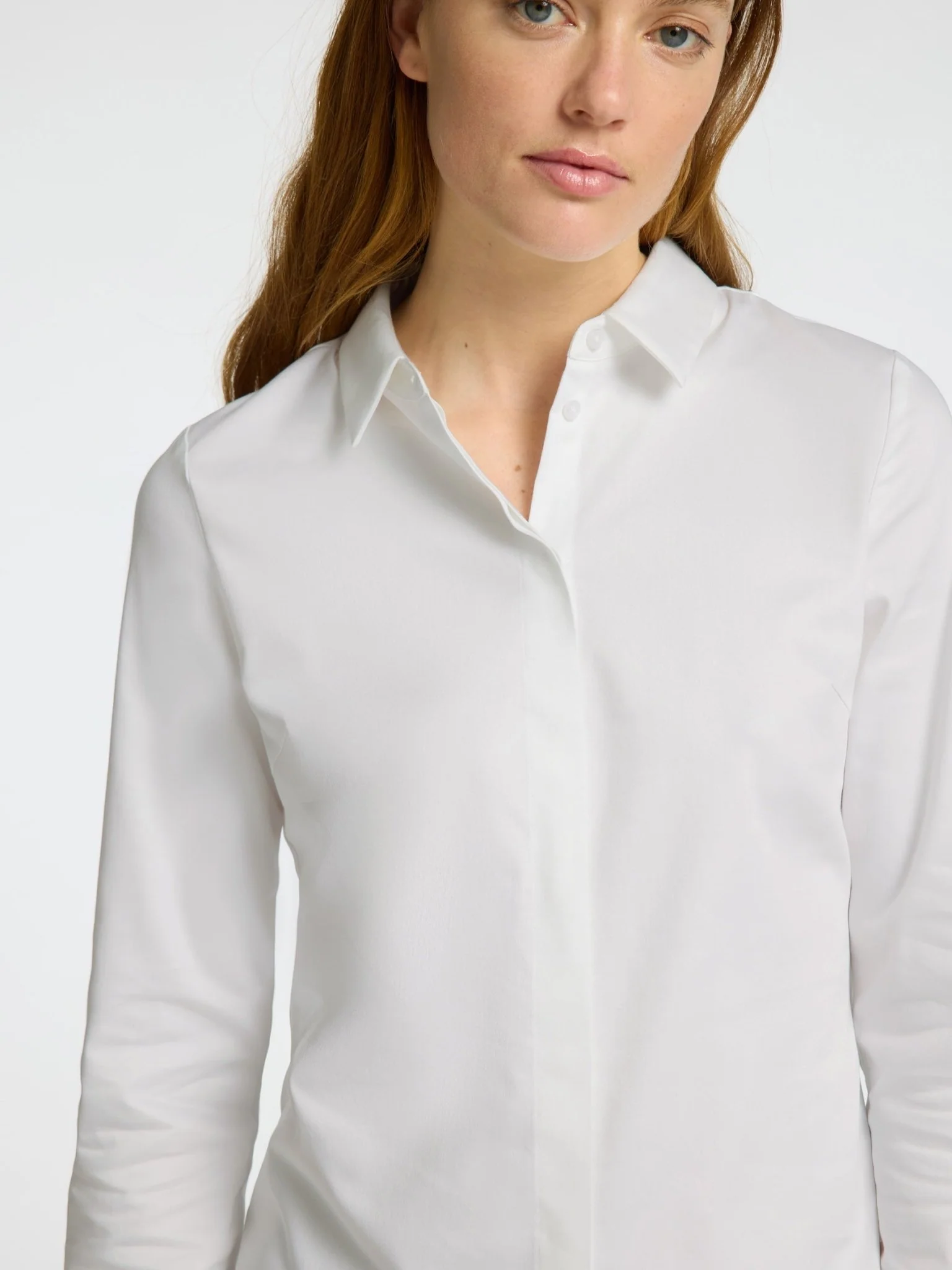 Romie Ls Fitted Shirt Bright White - Image 7