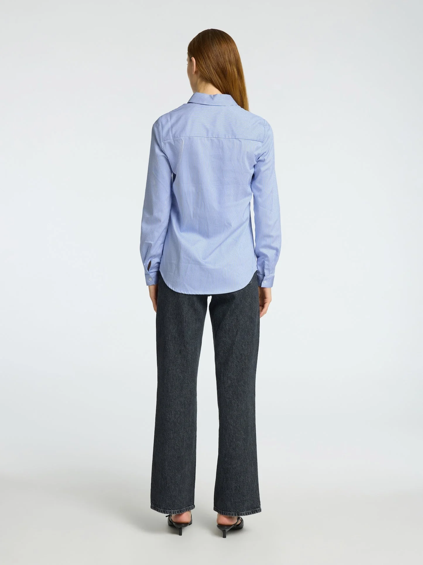 Romie Ls Striped Fitted Shirt Bright White Blue - Image 10