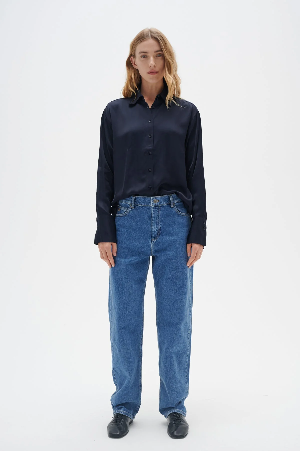 Leonore Shirt Premium Marine Blue - Image 2