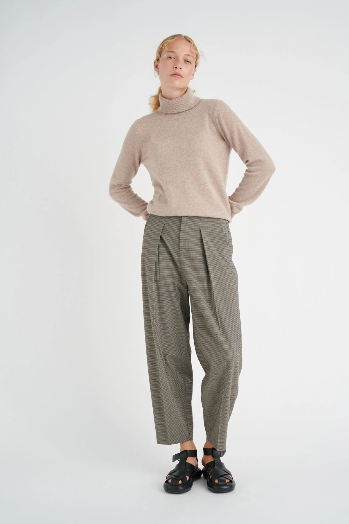 Lukkaiw Rollneck Pullover Beige Melange - Image 8