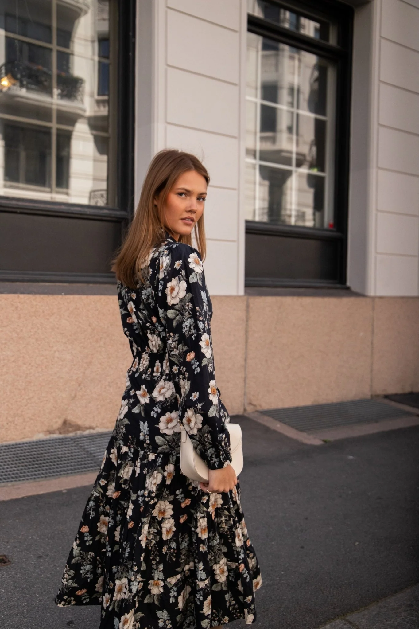 Vicky Midi Dress Antique Black Poplin - Image 21