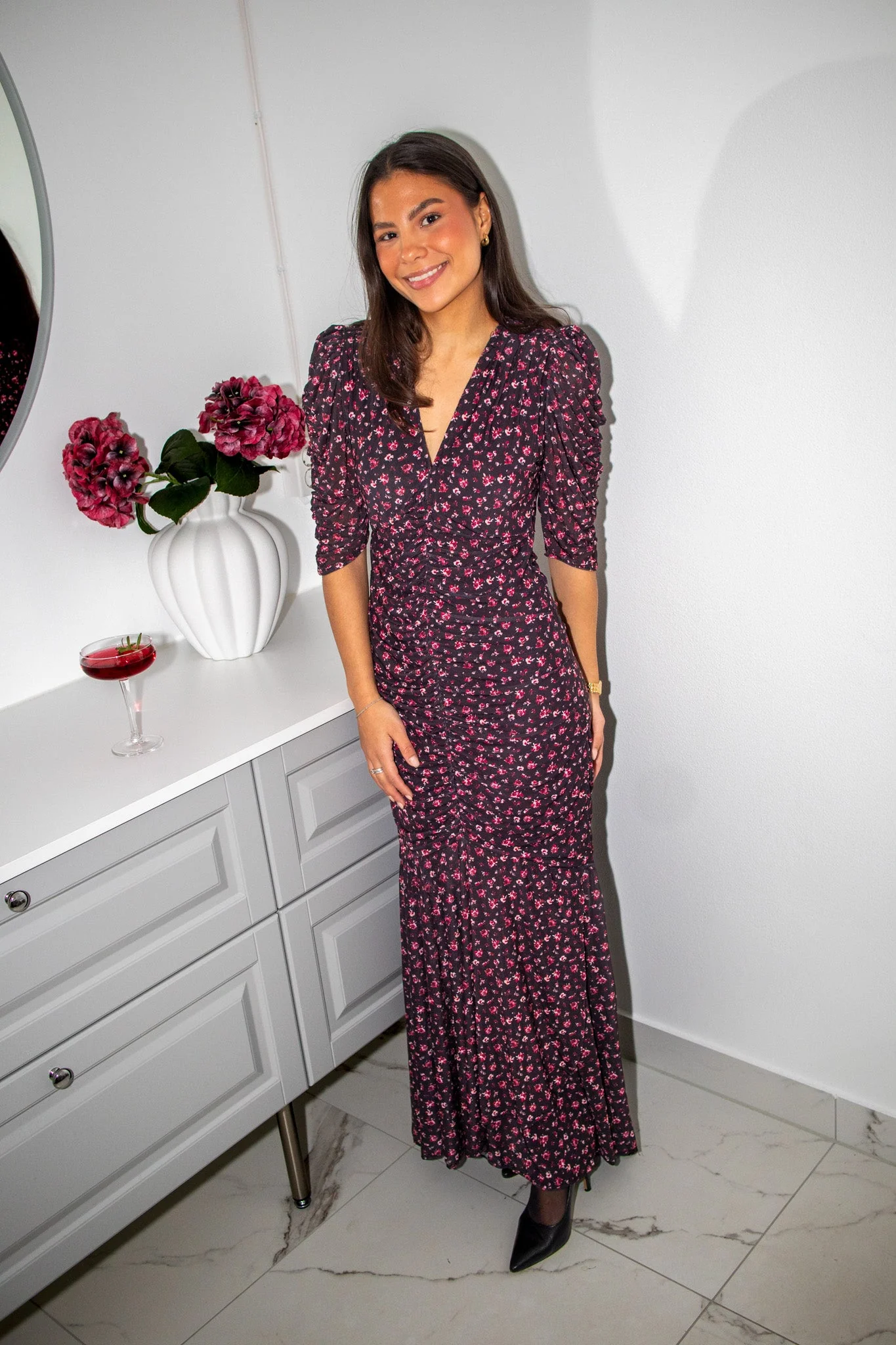 Sofia Dress French Rose Mesh - Image 2