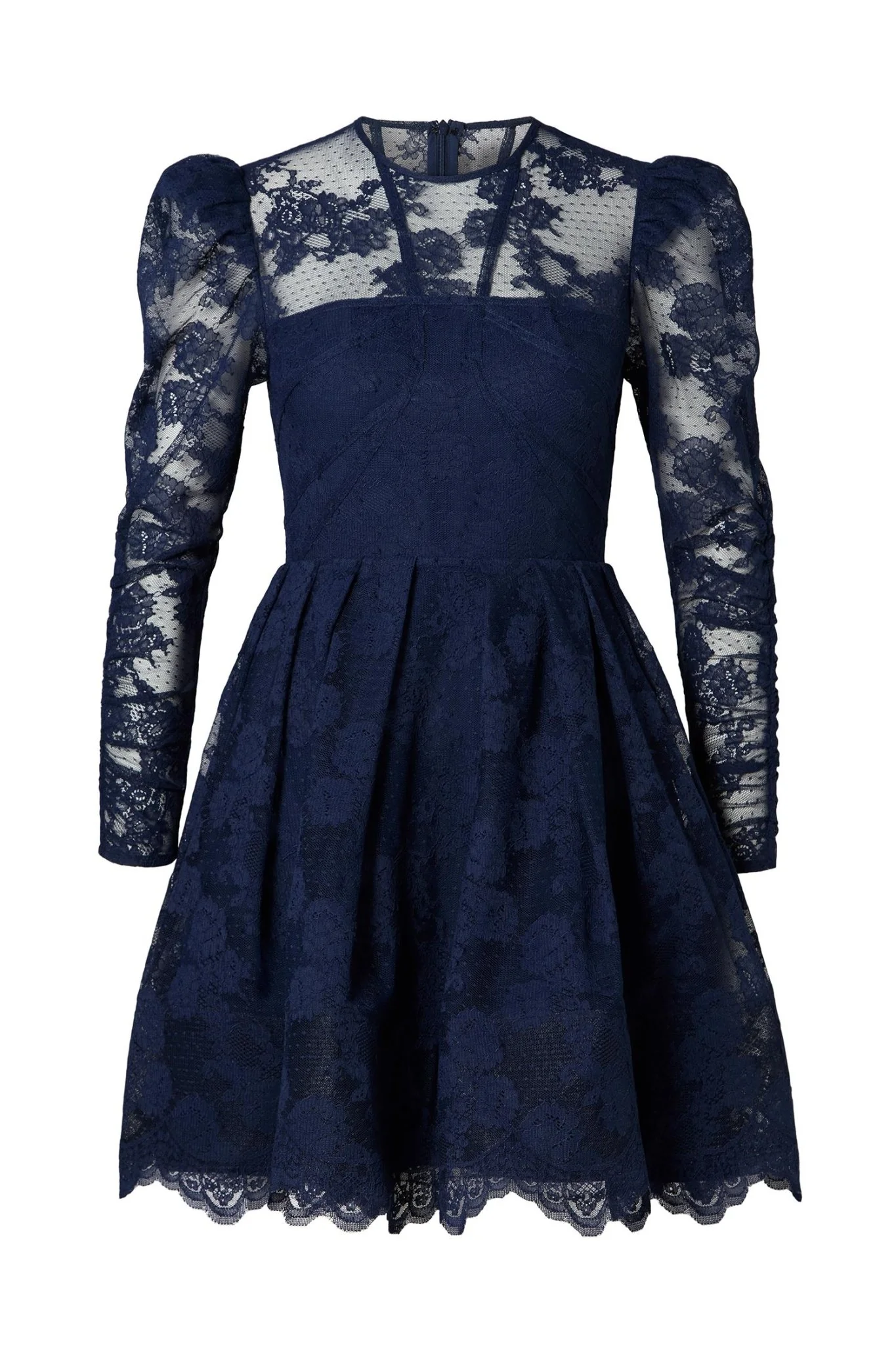 Leoni Lace Mini Dress Dark Blue - Image 2