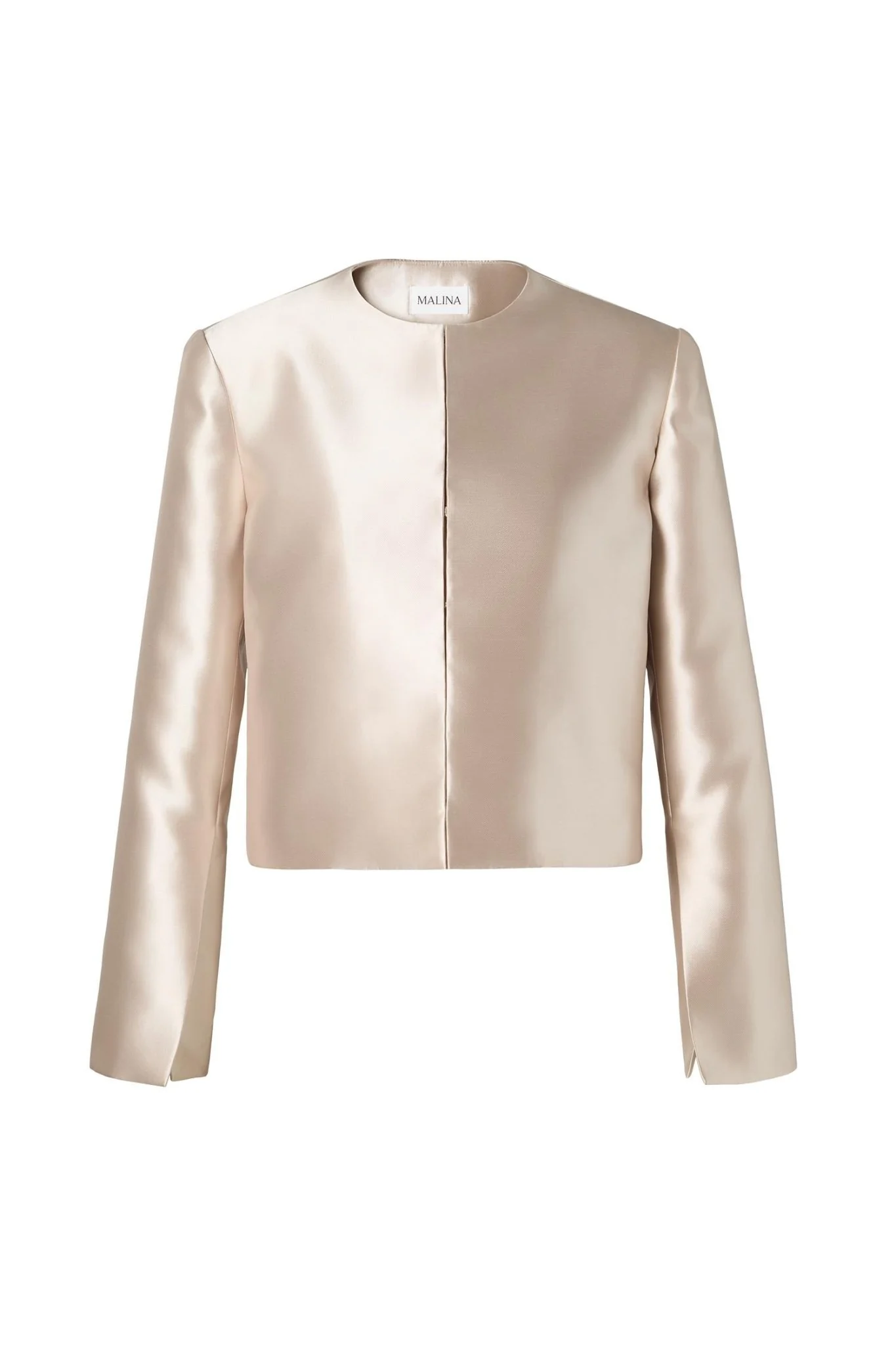 Ruthie Cropped Long Sleeve Blouse Soft Beige - Image 2