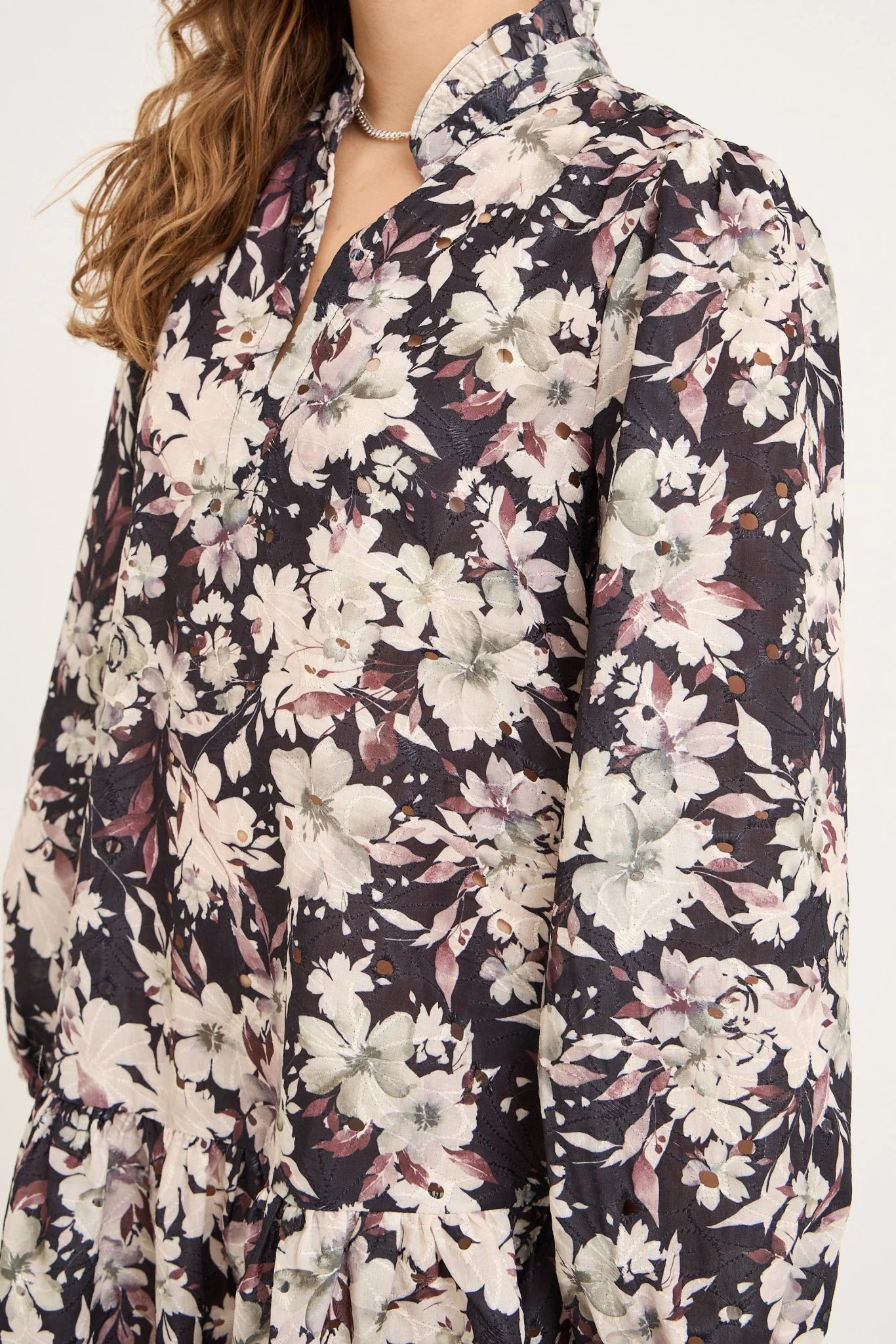 Grete Dress Black/Off White - Image 7
