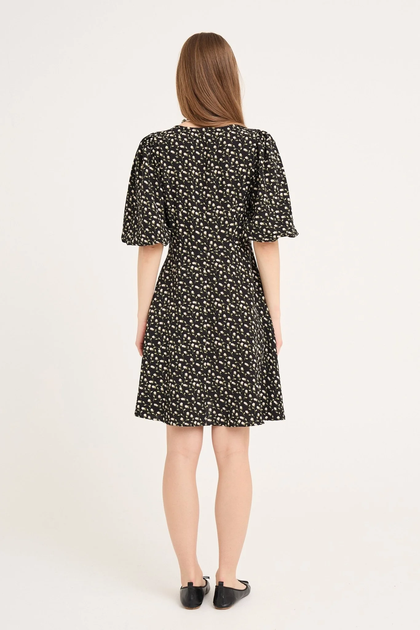 Gino 3/4 Dress Black/Green/Off White - Image 3