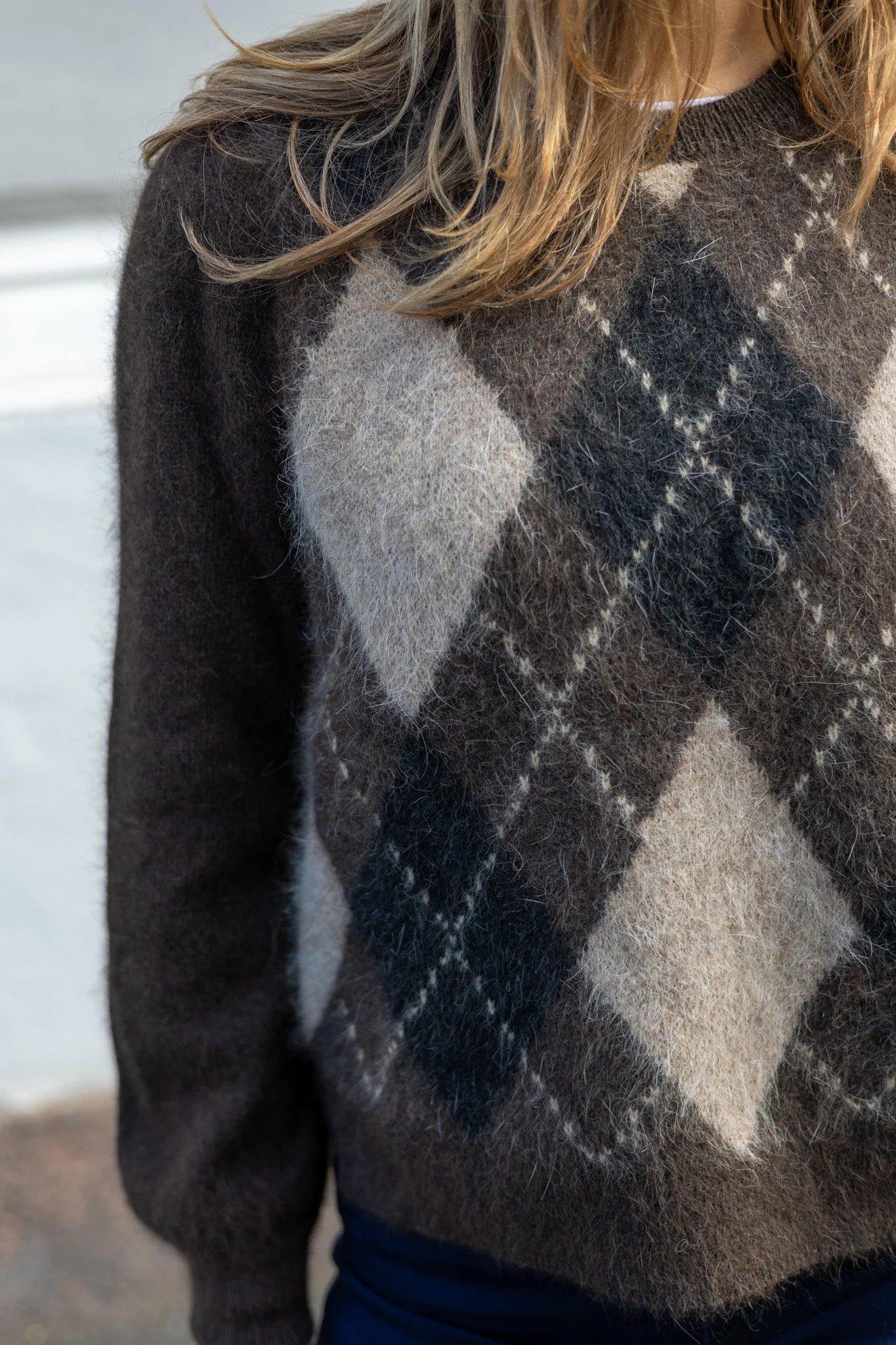 Argyle Pullover Brown - Image 5