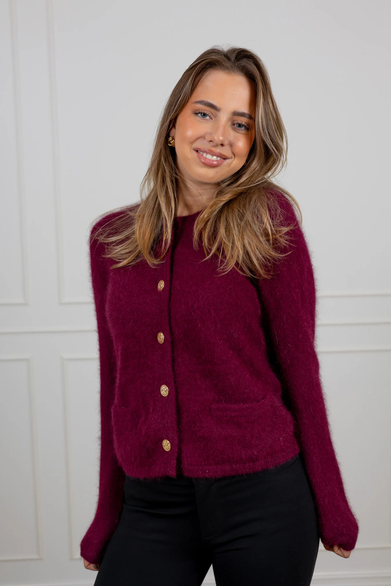 Ashley Cardigan Plum - Image 3