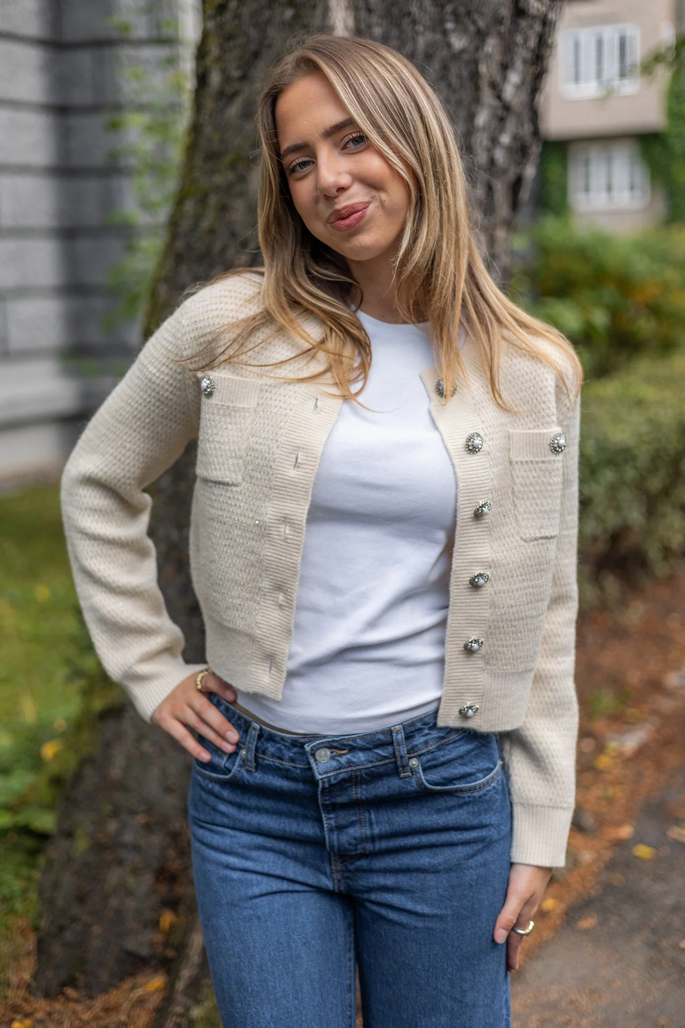 Gabor Cardigan Blanc Casse - Image 4