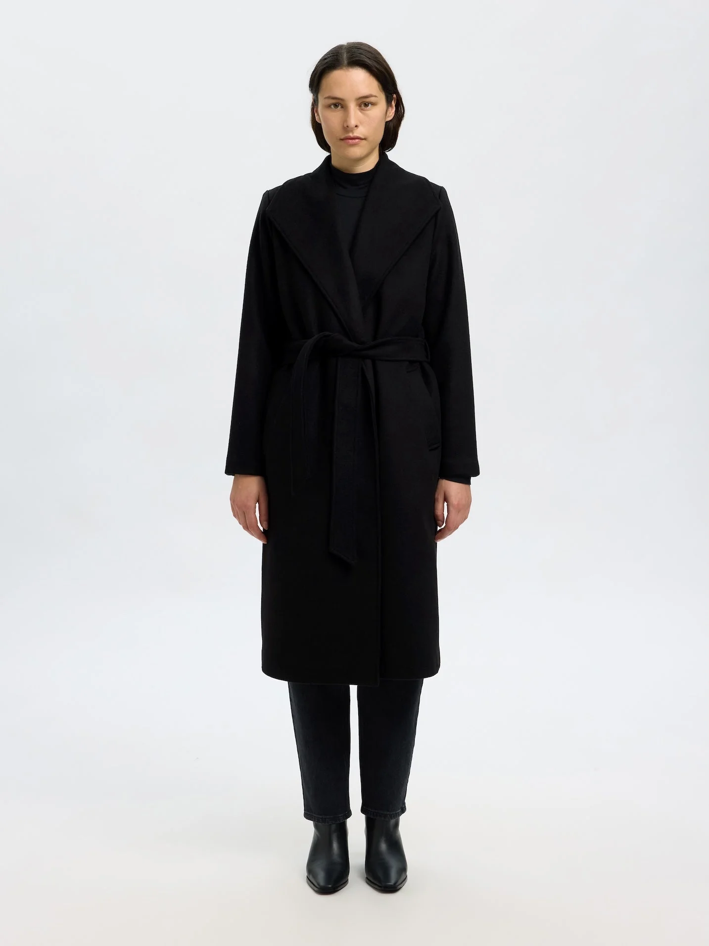 Rosa Wool Blend Coat Black - Image 3