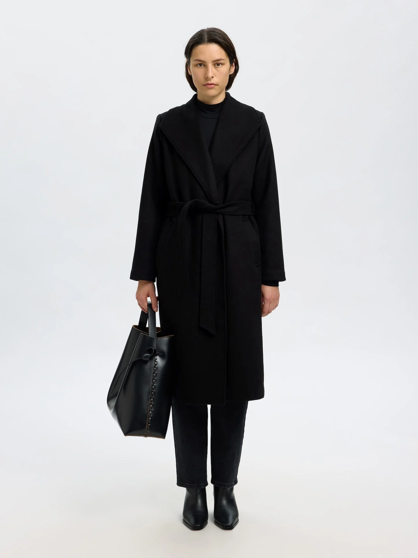 Rosa Wool Blend Coat Black - Image 4