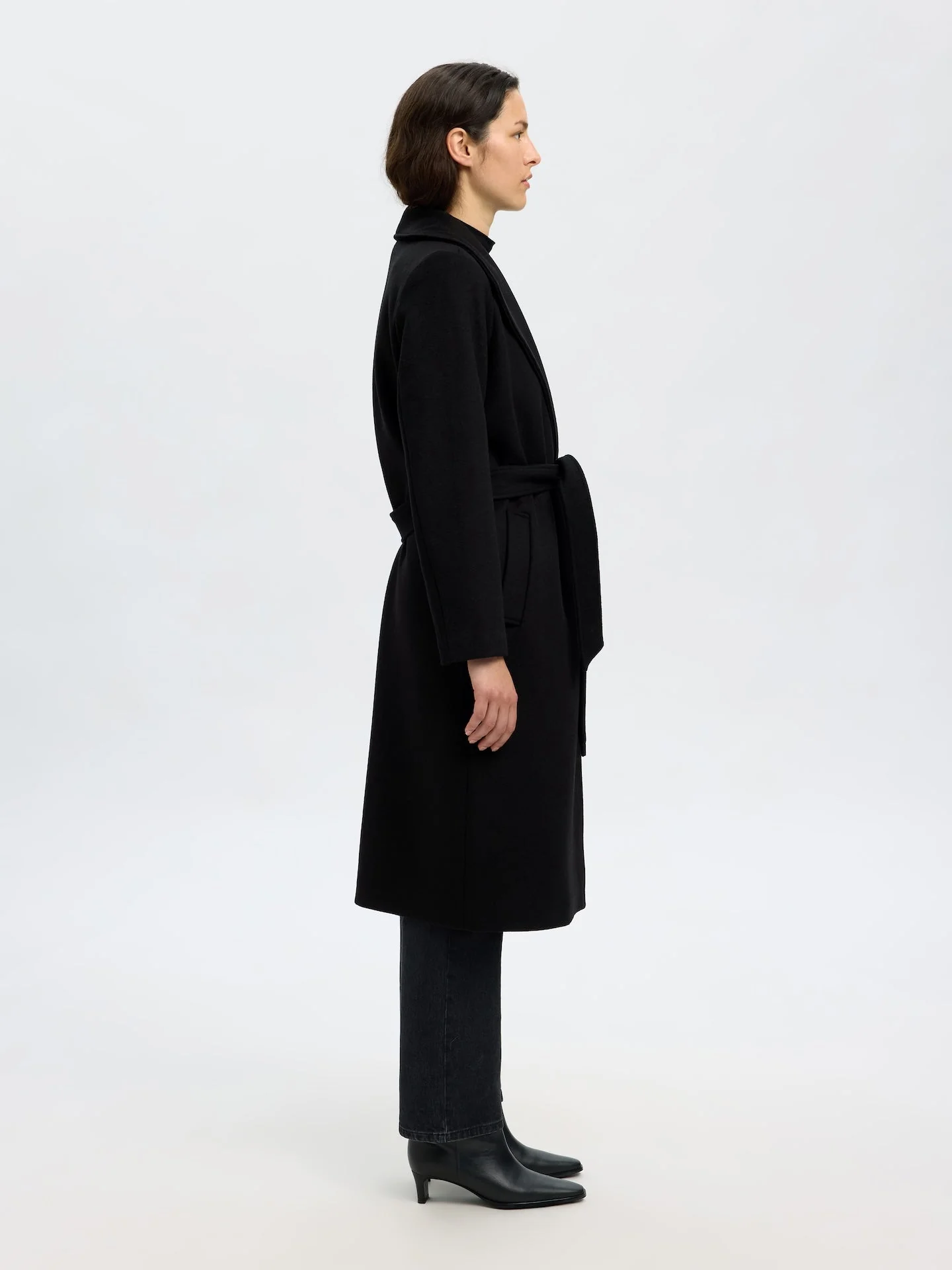 Rosa Wool Blend Coat Black - Image 5