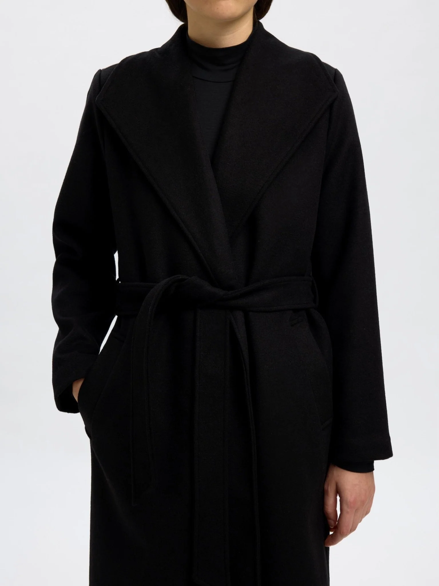 Rosa Wool Blend Coat Black - Image 6
