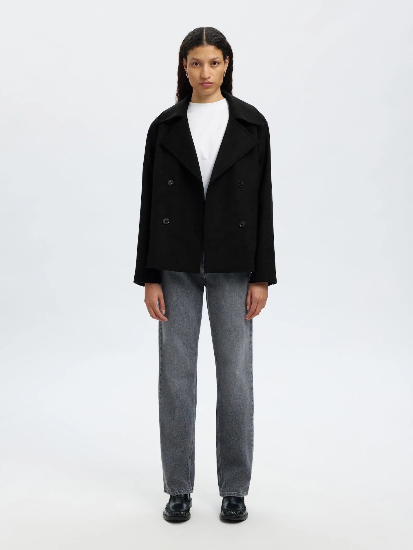 Alma Wool Blend Jacket Black - Image 4