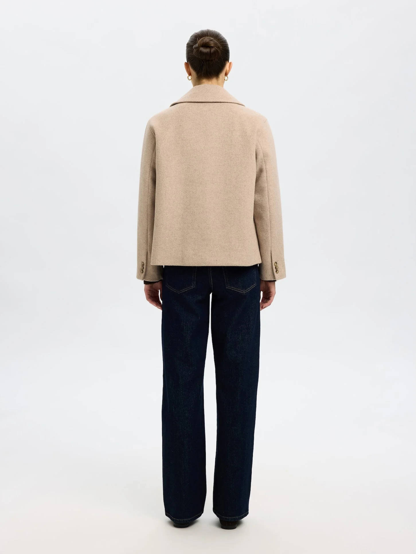Alma Wool Blend Jacket Sandshell Melange - Image 10