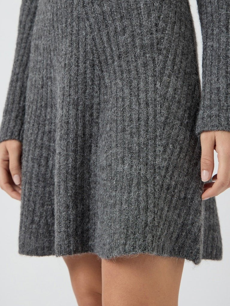 Dolly Ls Knit Dress Medium Grey Melange - Image 11