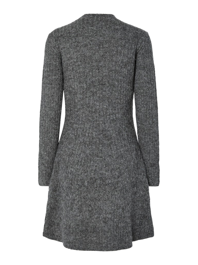 Dolly Ls Knit Dress Medium Grey Melange - Image 12