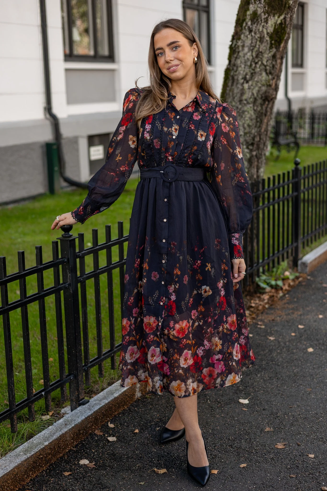 Romantica Ls Midi Dress Black Romantica - Image 4