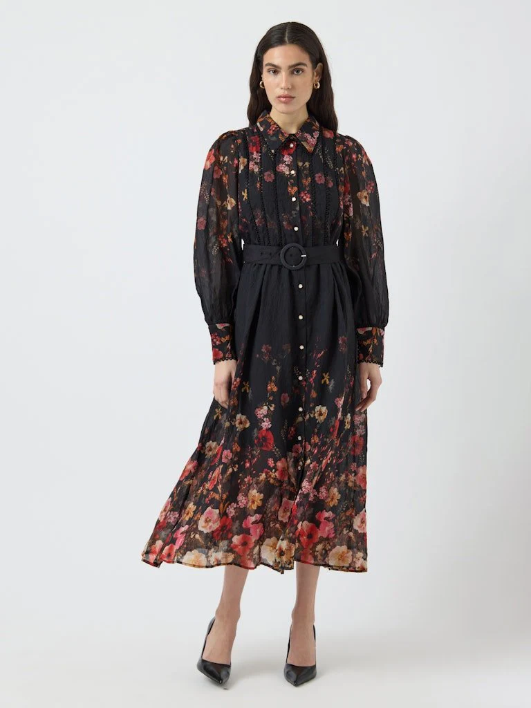 Romantica Ls Midi Dress Black Romantica - Image 7