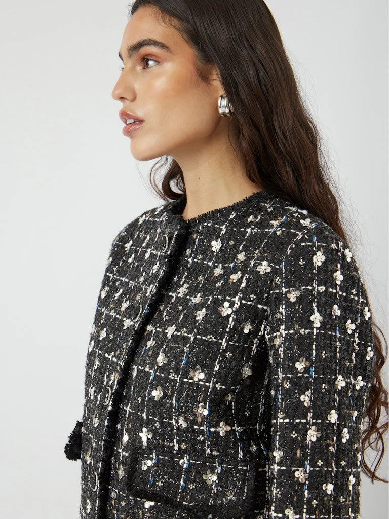 Valenda Ls Tweed Jacket Black - Image 14
