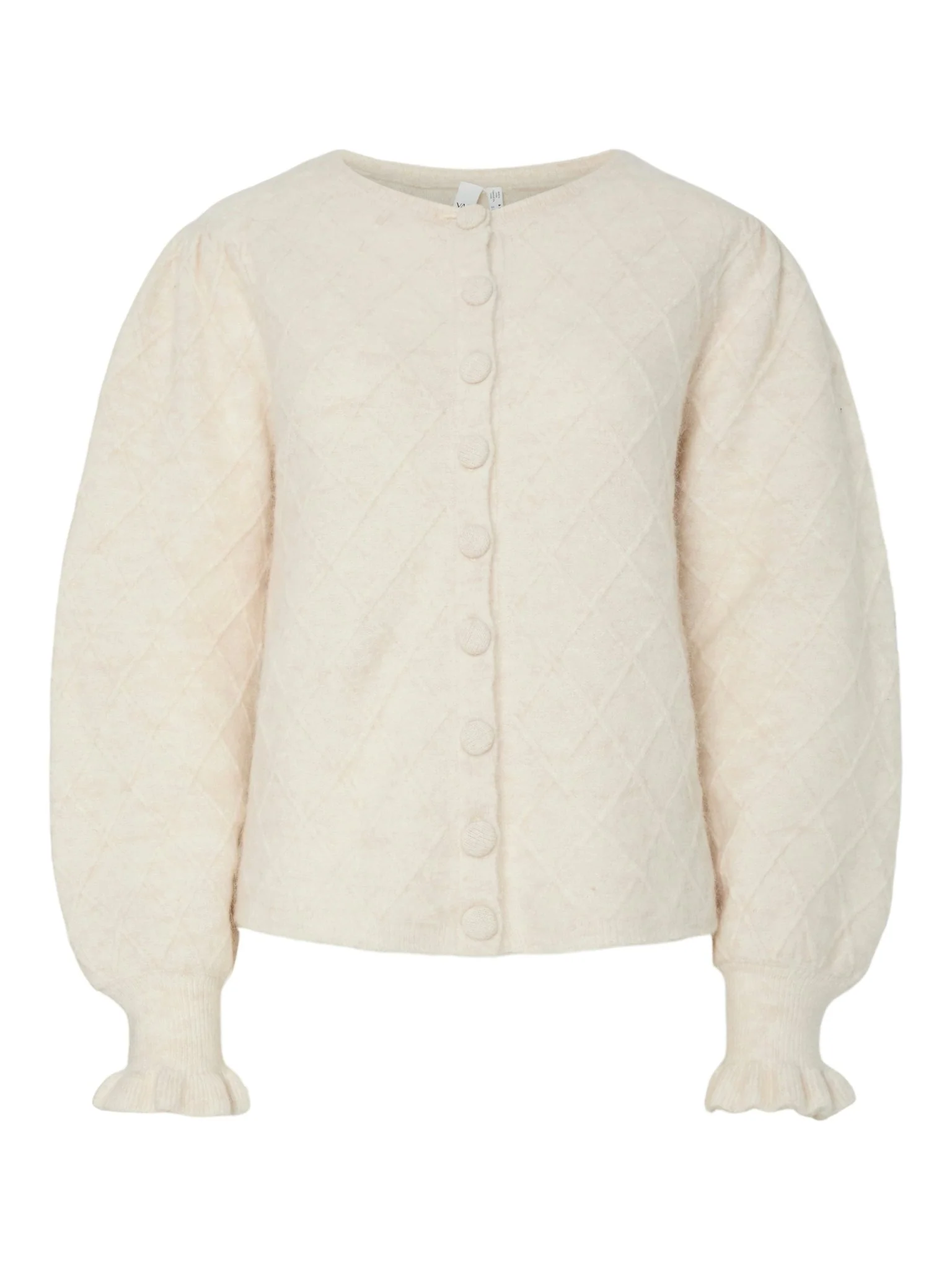 Thelma Ls Wool Blend Knit Cardigan Birch - Image 2