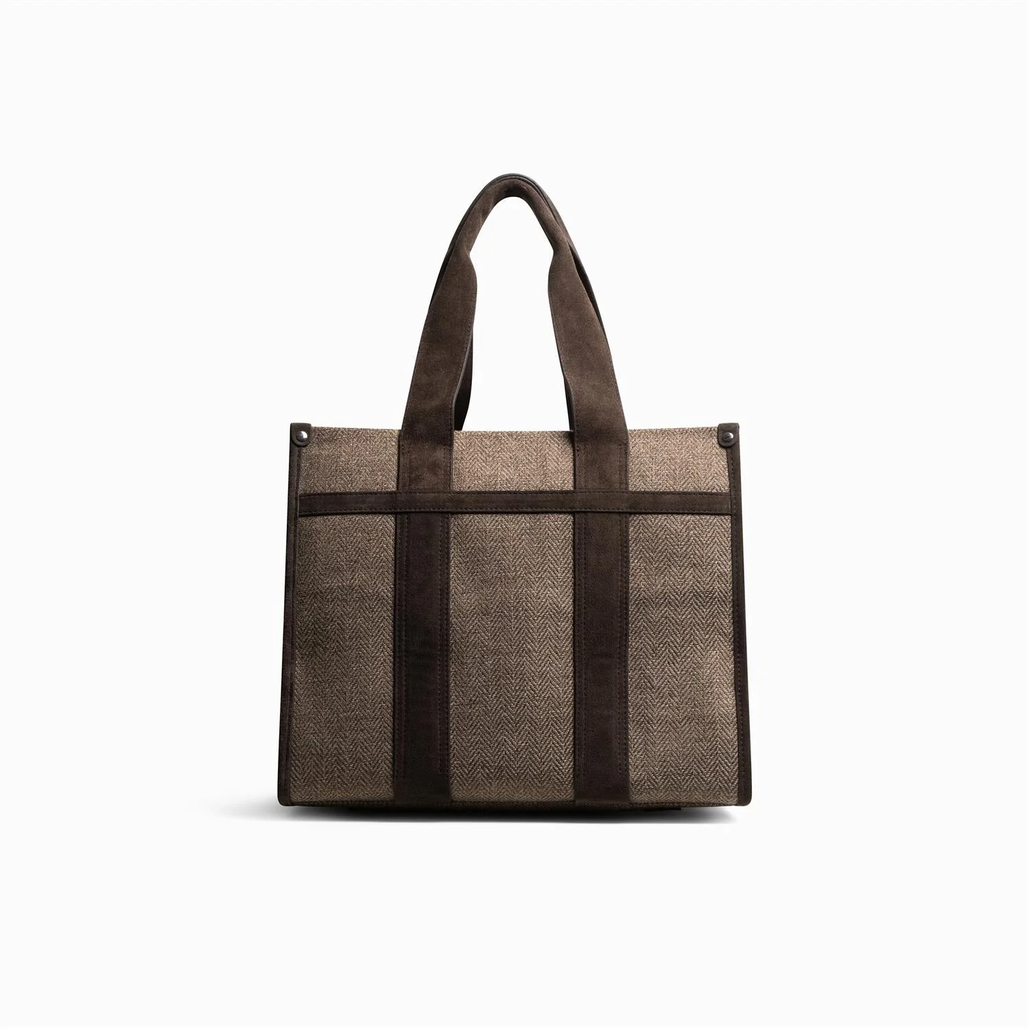Cali Tote Herringbone Tote Bag Truffle