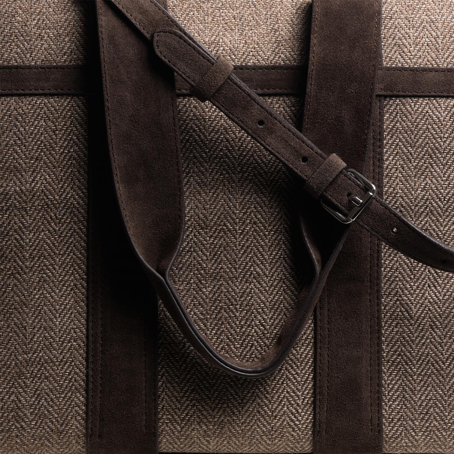 Cali Tote Herringbone Tote Bag Truffle - Image 3