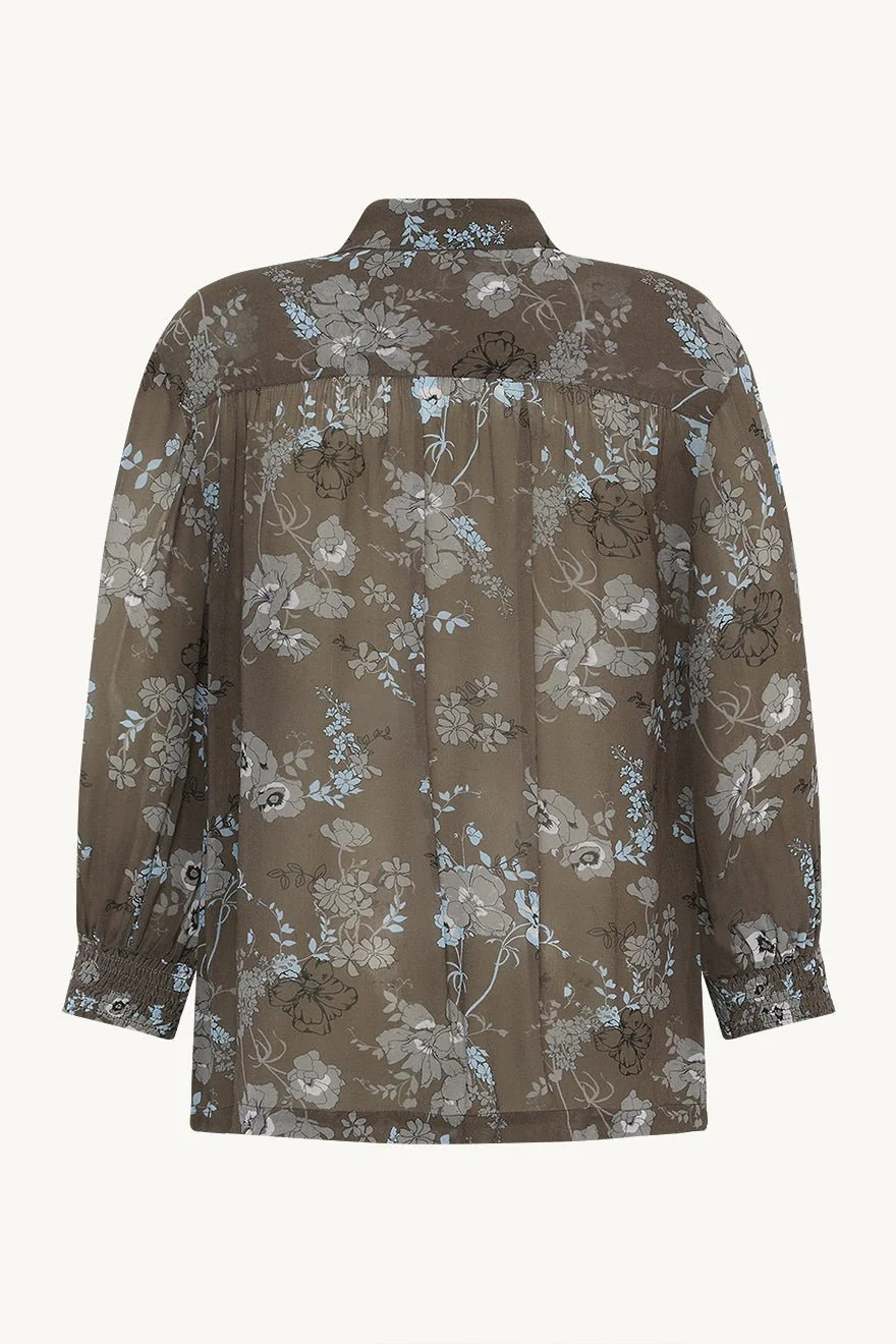 Renette Poppy 3/4 Sleeves Shirt Deer Brown - Image 2