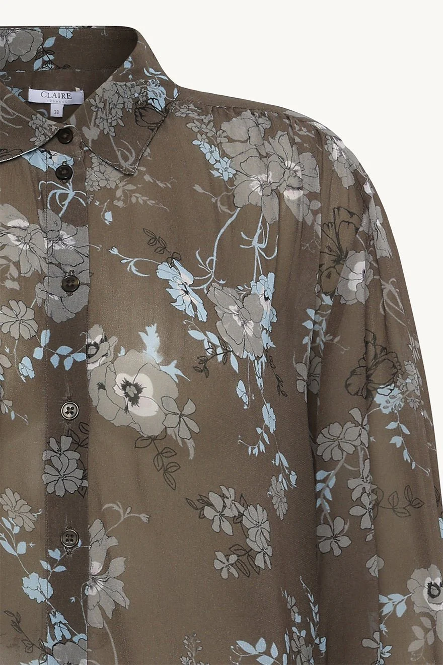 Renette Poppy 3/4 Sleeves Shirt Deer Brown - Image 3