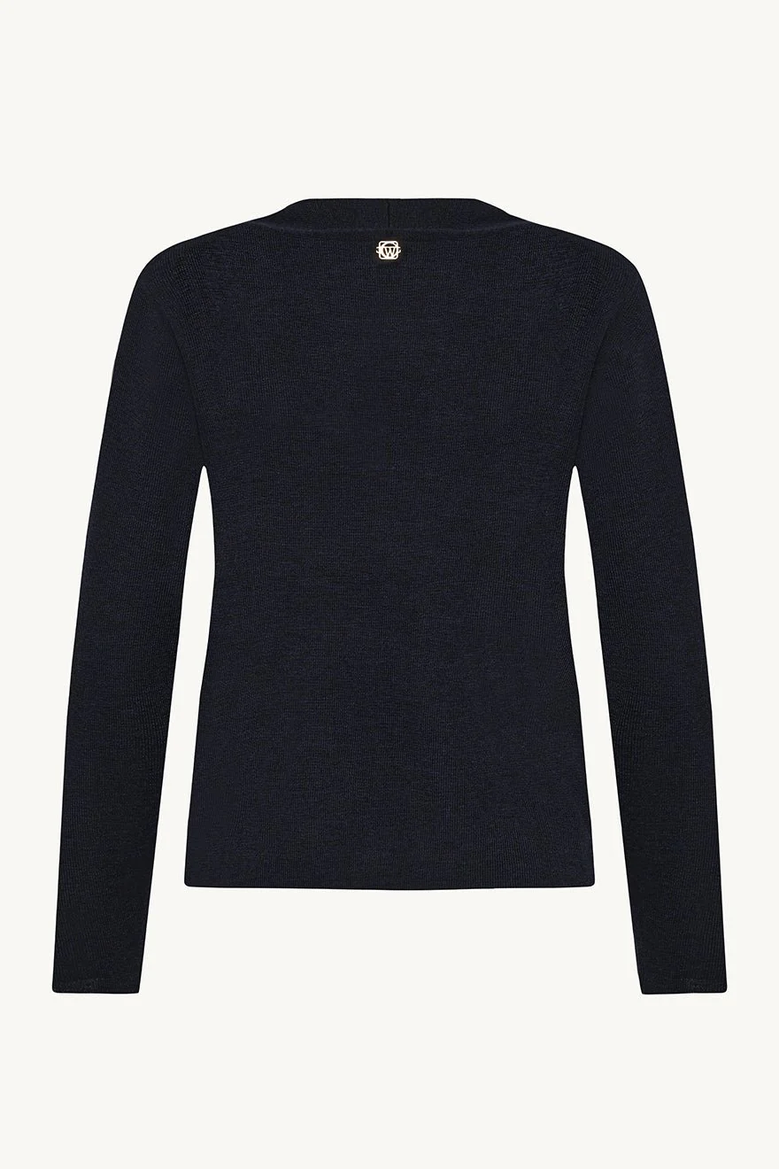 Cait Knit Dark Navy Melange - Image 2