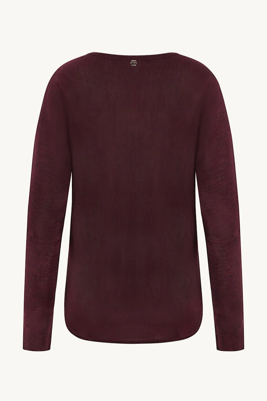Pippa Knit Wine Melange - Image 2