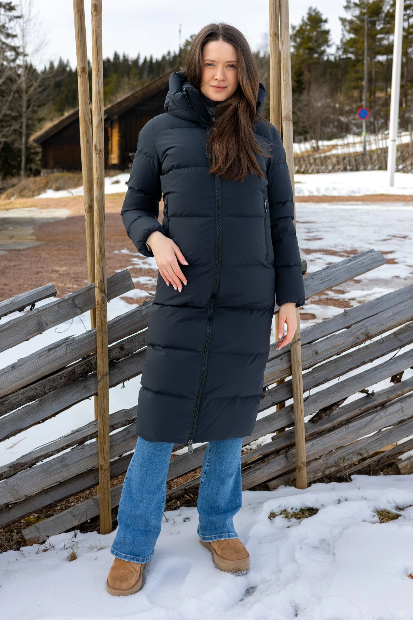 Val Cenis Long Tech Jacket Black - Image 2