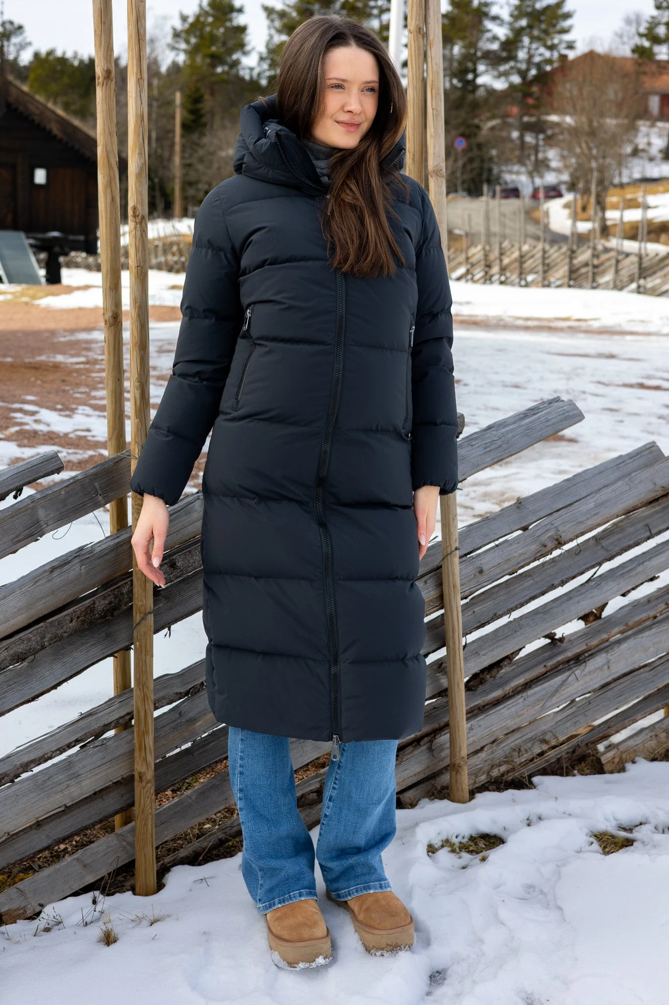 Val Cenis Long Tech Jacket Black - Image 3