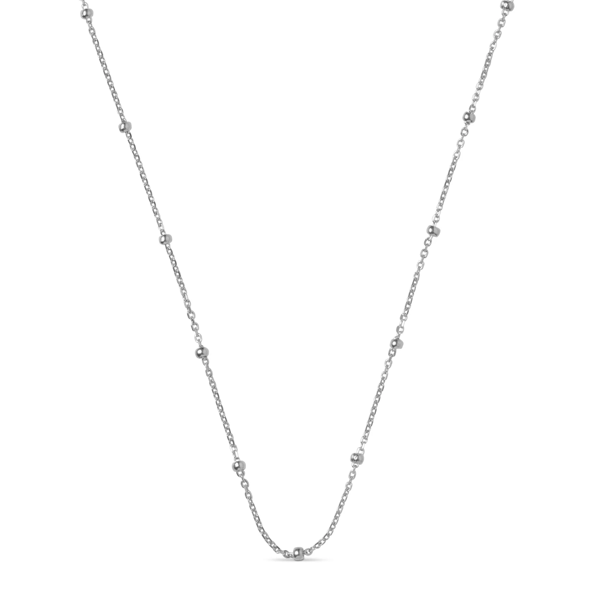 Beaded Chain Necklaces Silver - Image 3