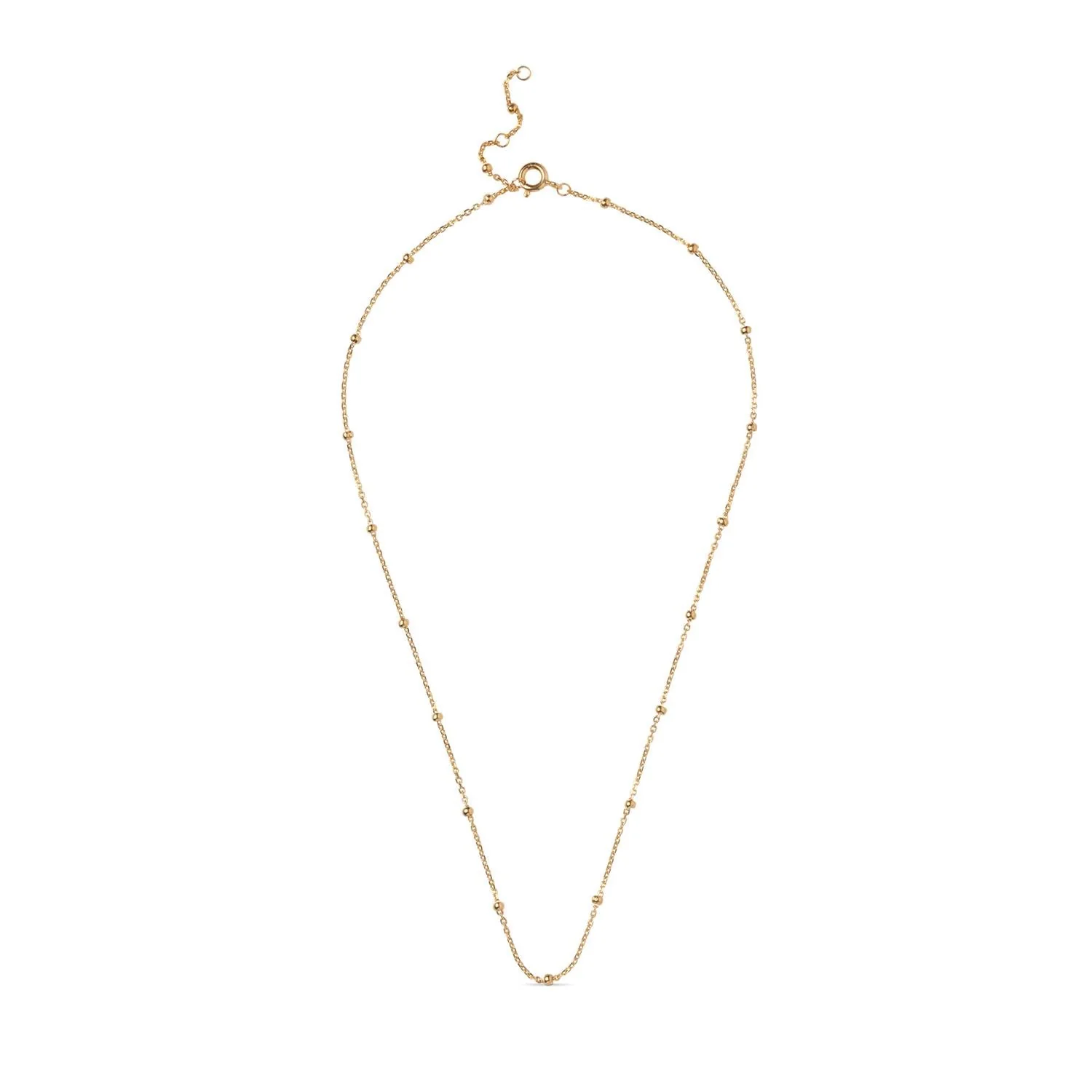 Beaded Chain Necklaces Gold