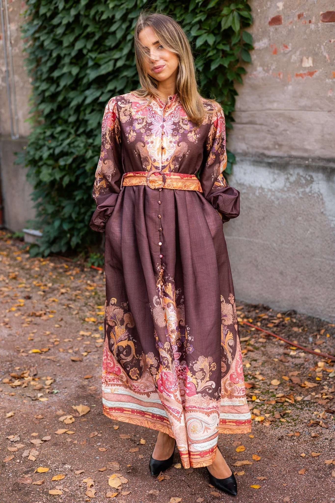 Paisley Long Dress Choco - Image 3