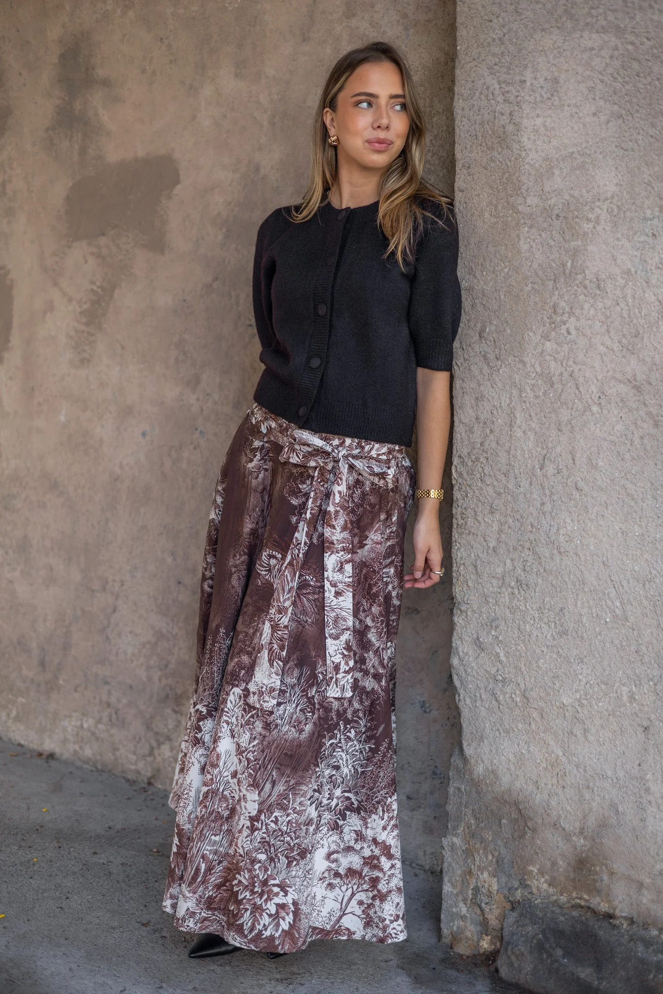 Tiger Midi Skirt Choco - Image 2