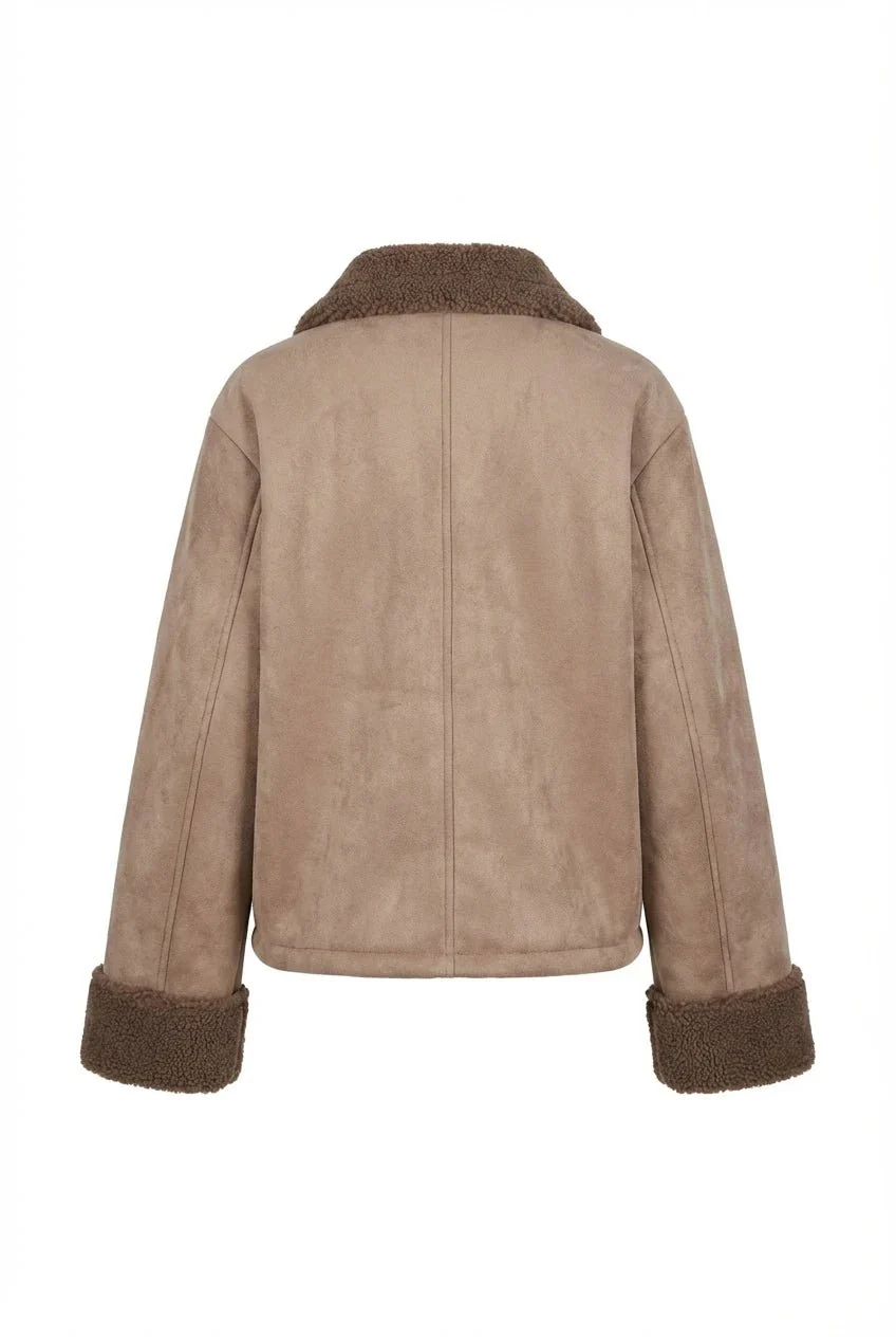 Sia Teddy Jacket Light Brown - Image 10