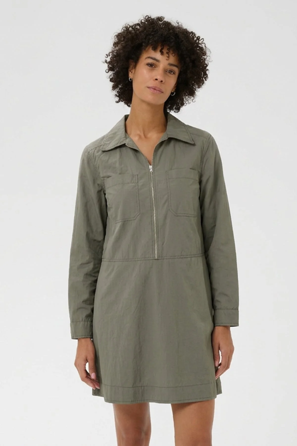 Ayse Dress Smokey Olive - Image 8