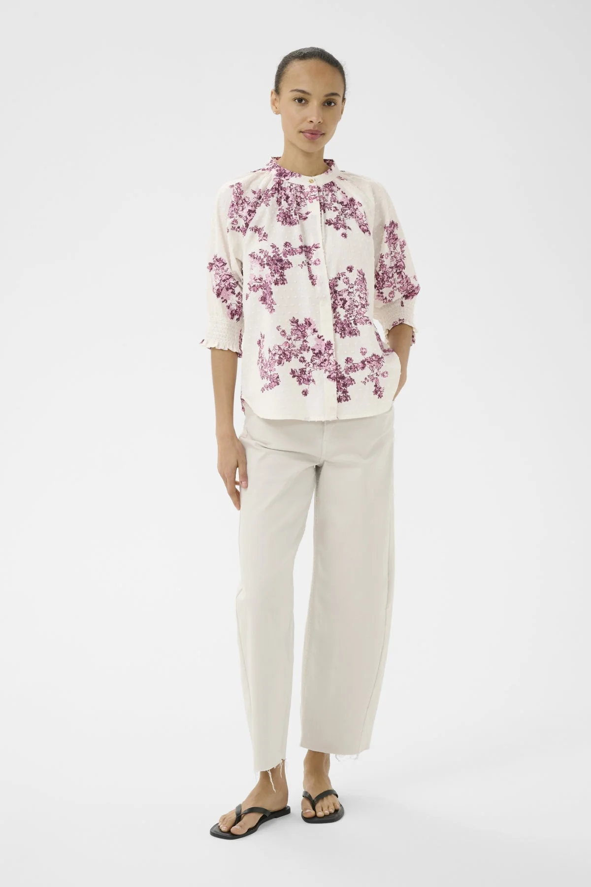 Almeras Shirt Pink Shadow Flower Print - Image 2